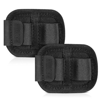 SAVIOR EQUIPMENT 2-Slot 12Ga Obsidian Black Shell Card Holder with Hook Backing Panel (MP-TNS-12G-TWO-2P-BK)