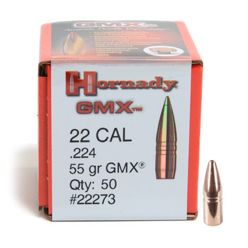 HORNADY GMX 22 Cal .224 55Gr 50 Per Box Bullets (22273)