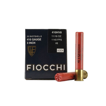 FIOCCHI Hi Velocity 410 Bore 3in #8 Bulk Ammo, 250 Round Case (410HV8-CASE)