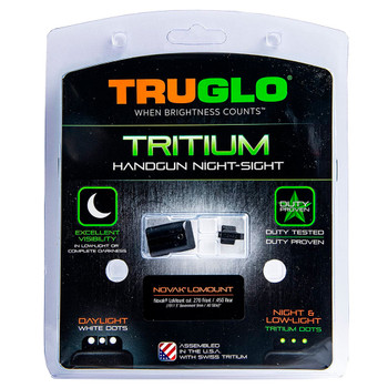 TRUGLO Tritium Handgun Sights for 1911 with Novak Cut .270/.450 (TG231N2)
