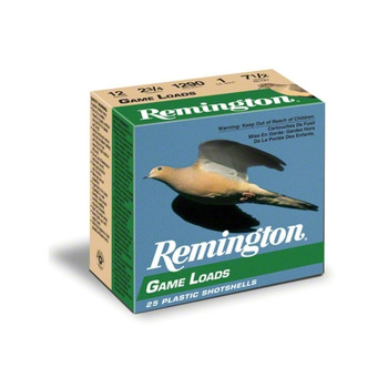 REMINGTON Game Load 12 Gauge 2.75in #7.5 Ammo, 25 Round Box (GL127)