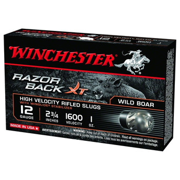 WINCHESTER Razor Back XT 12Ga 2.75in 1oz Rifled Slug 5rd Box Ammo (S12RBSS)