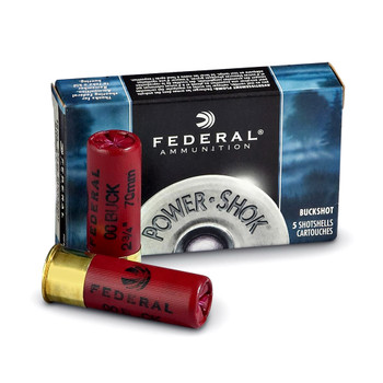 FEDERAL Power-Shok 12 Gauge 2.75in Rifled Slug Ammo, 5 Round Box (F130RS)