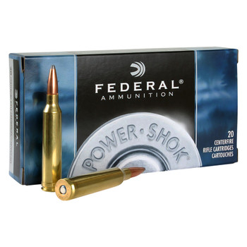 FEDERAL Power-Shok 375 H&H Mag 300 Grain Soft Point Ammo, 20 Round Box (375B)