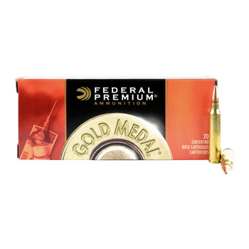 FEDERAL Gold Medal 223 Rem. 77 Grain Sierra MatchKing BTHP Ammo, 20 Round Box (GM223M3)