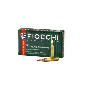 FIOCCHI 222-50 Rem. 40 Grain V MAX Ammo, 20 Round Box (22250HVB)