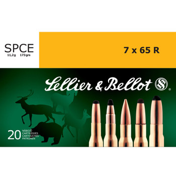 SELLIER & BELLOT 7x65mmR 173 Grain SPCE Ammo, 20 Round Box (SB765RA)