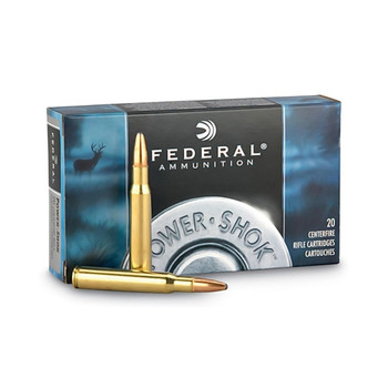 FEDERAL Power-Shok 270 Win. 130 Grain Copper HP Ammo, 20 Round Box (270130LFA)