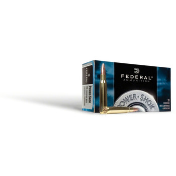 FEDERAL Power-Shok 30-06 Sprg. 125 Grain Soft Point Ammo, 20 Round Box (3006CS)