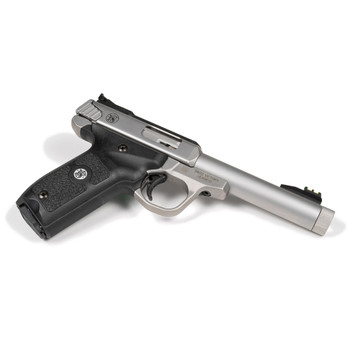 SMITH & WESSON SW22 Victory .22 Threaded Barrel Stainless 5.5in Fiber Optic Sights 10rd Pistol (10201)