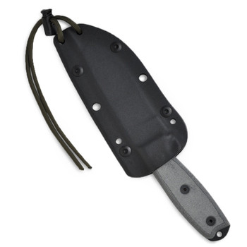 ESEE KNIVES ESEE-4 Plain Edge 4.5in Dark Earth Blade Knife with Black Sheath and MOLLE Back (ESEE-4P-MB-DE)