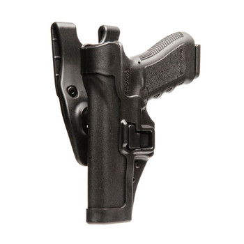 BLACKHAWK Serpa Level 2 Left Hand Duty Belt Holster For Glock 17,19,20,21,22,23,31,32,S&W M&P (44H000BK-L)