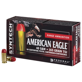 FEDERAL American Eagle 40 S&W 165Gr Total Synthetic Jacket Ammo (AE40SJ1)