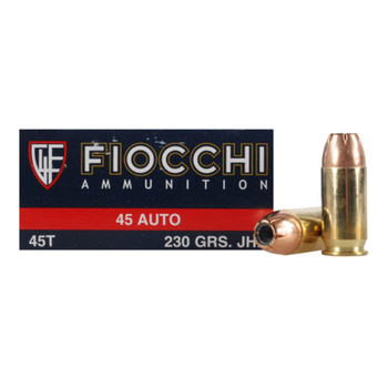 FIOCCHI 45 ACP 230 Grain JHP Ammo, 50 Round Box (45T500)