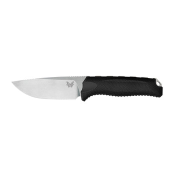 BENCHMADE Steep Country Hunter Black Handle Drop Point Fixed Blade Knife (15008-Black)