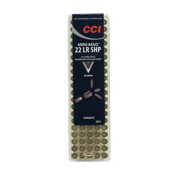 CCI Mini-Mag .22LR 40Gr SHP 100rd Box Ammo (36CC)