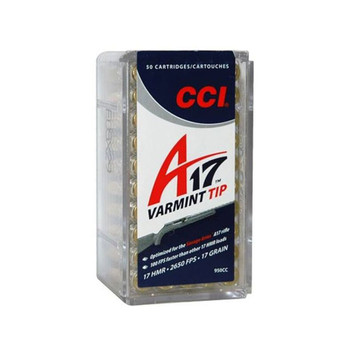 CCI A17 .17 HMR 17Gr Varmint Tip 50rd Box Ammo (950CC)