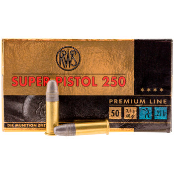 WALTHER RWS Super Pistol 250 .22 L.R. 40gr 50rd Box Bullets (2315570)