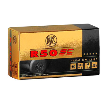 WALTHER RWS .22 L.R. R50 Short Case 40gr 50rd Box Bullets (2318602)