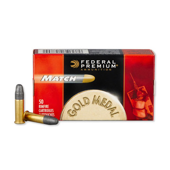 FEDERAL Premium Gold Metal Match .22LR 40Gr LRN 50rd Box Ammo (922A)