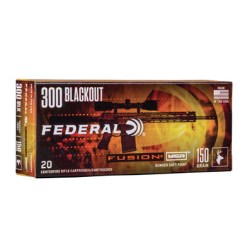 FEDERAL Fusion MSR .300 AAC Blackout 150Gr SP 20rd Box Rifle Ammo (F300BMSR2)