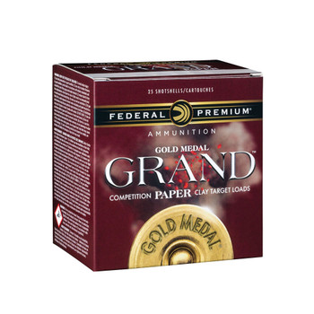 FEDERAL Gold Medal Grand Paper 12Ga 2.75in 1-1/8oz #8 Shot 25rd Box Shotshells (GMT1178)