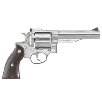 RUGER Redhawk 357 Magnum 5.5in 8rd Satin Stainless Revolver with Hardwood Grips (5060)