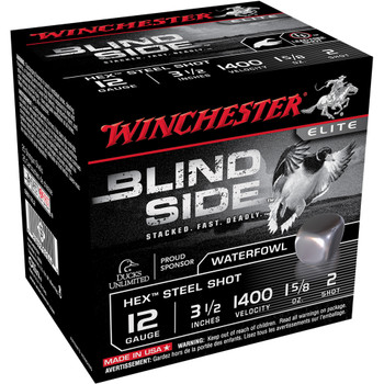 WINCHESTER Blind Side 12Ga 3.5in 1.625Oz Hex Shot 25rd Box Bullets (SBS12L2)