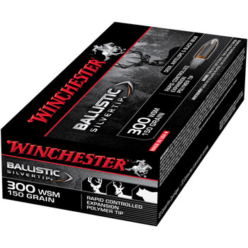 WINCHESTER Ballistic Silvertip 300 WSM 150Gr Poly Tip 20rd Box Bullets (SBST300S)