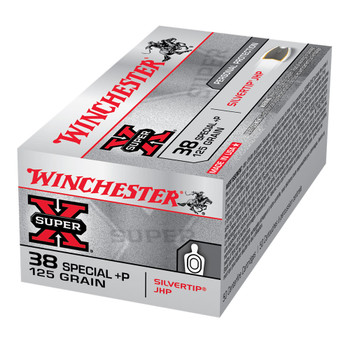 WINCHESTER Super-X .38 Special +P 125Gr Silvertip HP 50rd Box Ammo (X38S8HP)