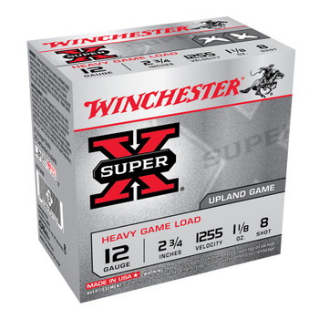 WINCHESTER Super-X 12Ga 1 1/8oz 2.75in #8 Lead Shot 25rd Box Shotshells (XU12H8)