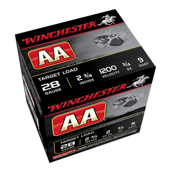 WINCHESTER AA 28Ga 3/4oz 2.75in #9 Lead Shot 25rd Box Shotshells (AA289)