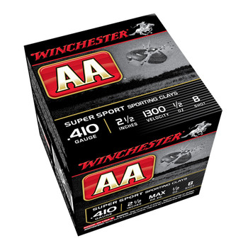 WINCHESTER AA .410Ga 1/2oz 2.5in #8 Lead Shot 25rd Box Shotshells (AASC418)