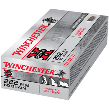 WINCHESTER Super-X 222 Rem 50Gr Jacketed Soft Point 20rd Box Rifle Bullets (X222R)