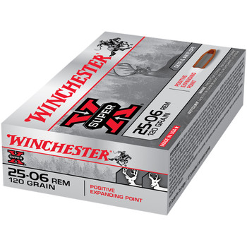 WINCHESTER Super-X 25-06 Rem 120Gr Positive Expanding Point 20rd Box Rifle Bullets (X25062)