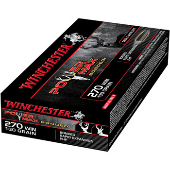 WINCHESTER Power Max Bonded 270 Win 130Gr Hollow Point 20rd Box Rifle Bullets (X2705BP)