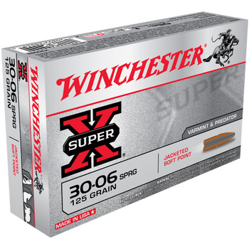 WINCHESTER Super-X 30-06 125Gr Jacketed Soft Point 20rd Box Rifle Bullets (X30062)