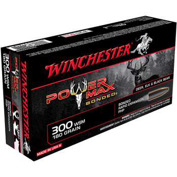 WINCHESTER Power Max Bonded 300 WSM 180Gr Hollow Point 20rd Box Rifle Bullets (X300WSMBP)