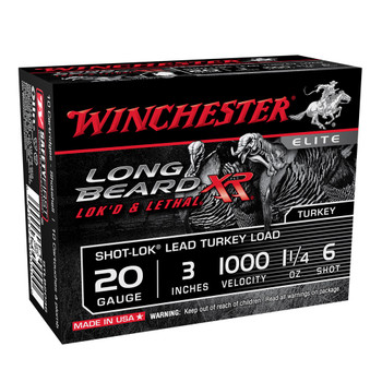 WINCHESTER Long Beard XR 20Ga 1-1/4oz 3in #6 10rd Box Shotshells (STLB2036)