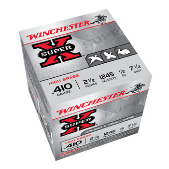 WINCHESTER Super-X .410Ga 1/2oz 2.5in #7.5 Shot 25rd Box Shotshells (X417)