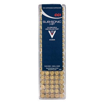 CCI Speer Sub-Sonic 22 LR 40 Grain Lead Hollow Point Ammo, 100 Round Box (56)