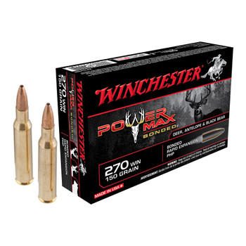 WINCHESTER AMMO Power Max Bonded 270 Winchester 150Gr Ammo (X2704BP)