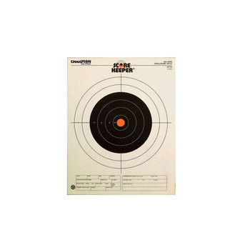 CHAMPION TRAPS & TARGETS Orange Bullseye 100yd Smallbore Rifle Scorekeeper Target 12-Pack (45725)