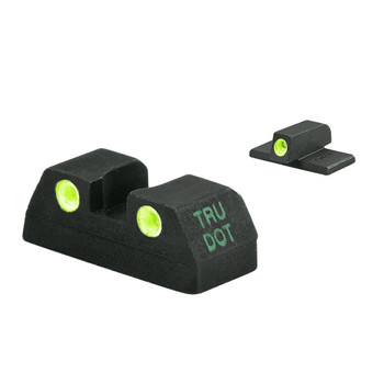 MEPROLIGHT Tru-Dot Kahr K9,K40 Tritium Fiber Optic Green,Green Front & Rear Iron Sight (ML15120)