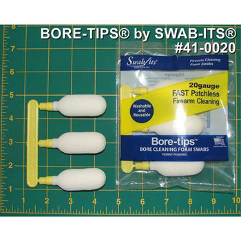 SUPER-BRUSH Swab-Its Bore-Tips 20Ga Bore Cleaning Swabs 3-Pack (41-0020)