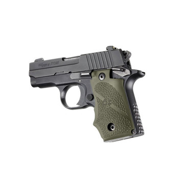 HOGUE Sig Sauer P238 OD Green Rubber Grip with Finger Grooves (38001)