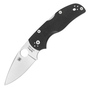 SPYDERCO Native 5 G-10 Black Handle PlainEdge Folding Knife (C41GP5)