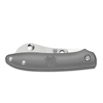 SPYDERCO Roadie Lightweight FRN Grey Handle PlainEdge Folding Knife (C189PGY)
