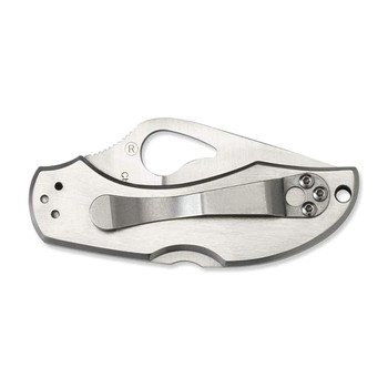 SPYDERCO Robin 2 Stainless Steel Handle PlainEdge Folding Knife (BY10P2)