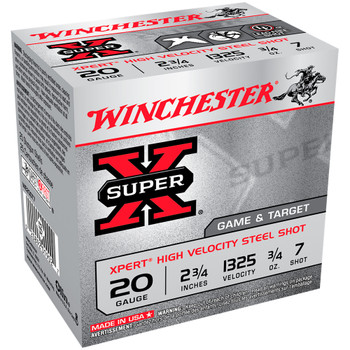 WINCHESTER Super-X 20Ga 2.75in #7 100rd Box Shotshell (WE20GTVP7)